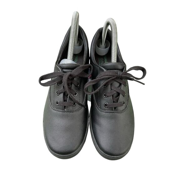 Grasshoppers Ortholite Black Leather Comfort Shoes sneakers Women US 7.5 - Picture 2 of 7